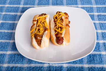 Wall Mural - Two Chili Cheese Dogs