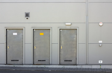 Three armor doors