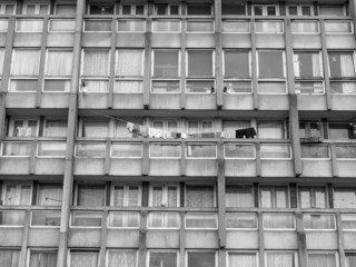 Poster - Black and white Robin Hood Gardens London