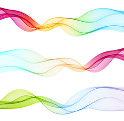 Wall Mural - abstract colorful transparent wave