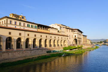 Old City and the Arno river - Historic centre of Florence in Ita