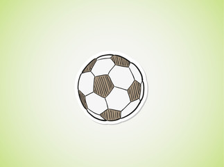 Wall Mural - sketch of the football ball