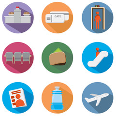 Wall Mural - Airport Icon Set