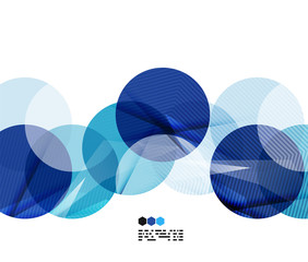 Aufkleber - Bright blue geometric modern design template