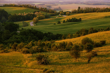 Wall Mural - beautiful hilly landscape full green