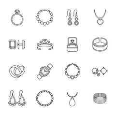 Sticker - Jewelry icon outline