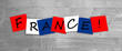 © EdwardSamuel - France, sign series for countries in national flag colors.