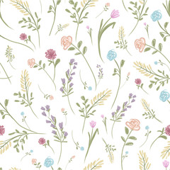 Wall Mural - Floral seamless pattern for your design