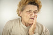 Senior woman having teeth ache