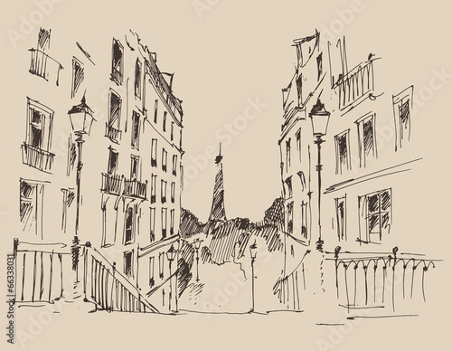 ulice-w-paryzu-francja-vintage-grawerowane-ilustracji
