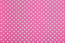 While Dots On Pink Background