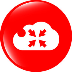 abstract cloud icon. full screen upload button. Load symbol