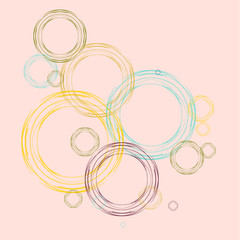 Canvas Print - Color line. Circle design eps