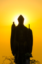 Pope Statue Silhouette