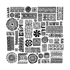 Aufkleber - Ethnic handmade ornament for your design