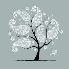 Aufkleber - Vintage floral tree for your design