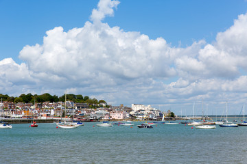 Wall Mural - Cowes harbour Isle of Wight blue sky