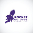 Rocket Octopus Abstract Concept Icon