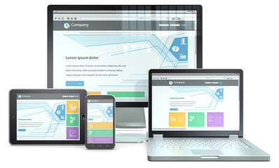 Wall Mural - rwd concept.smartphone,laptop,screen,tablet computer.no branded
