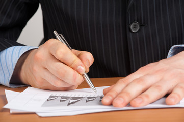 Wall Mural - businessman working in office