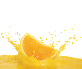 Wall Mural - Orange juice splashing