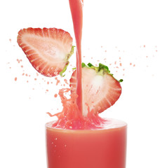 Wall Mural - Strawberry juice