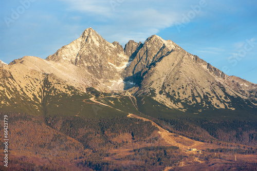 Board z aluminiowym obramowaniem Okolice Łomnicy, Tatry Wysokie, Tatry Wysokie