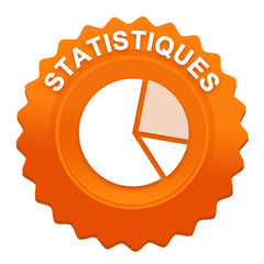 Fototapete - statistiques sur bouton web denté orange