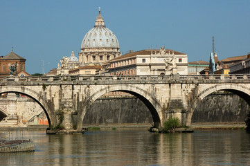 Sticker - Rome view from the bridge over the Tiber river - Rome - Italy