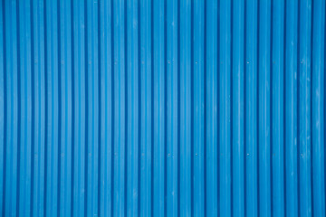 Wall Mural - Blue corrugated metal sheet texture background