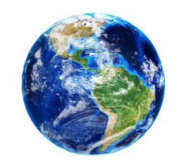 planet earth with clouds