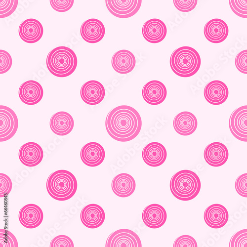 Nowoczesny obraz na płótnie Pink polka dot vector seamless pattern