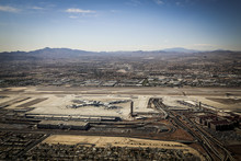 Flughafen Und Startbahn Von Oben, Las Vegas, USA