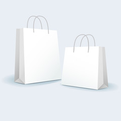 Sticker - vector illustration of blank paper bags