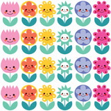 Fototapeta Pokój dzieciecy - cute flowers pattern