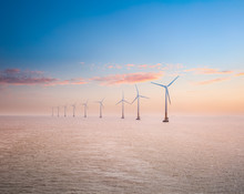 Offshore Wind Power Plants In Sunset