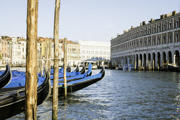 Wall Mural - Ancient gondola in Venice