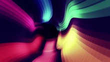 Striped Multicolored Flowing Digital Tunnel