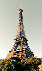 Wall Mural - famous Eiffel Tower in Paris, France.