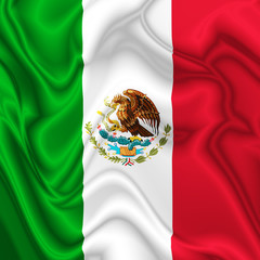 Mexico Silk Flag