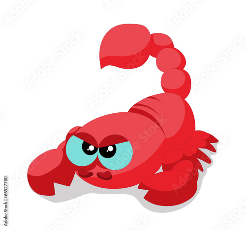 Plakat na papierze fotorealistycznym Ilustracja cute Skorpion