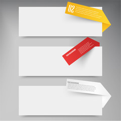 Wall Mural - Set of blank rectangle labels. acute corners