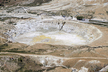 Volcano at Nissiros island in Greece