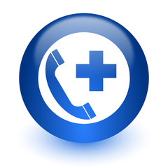 Fototapete - emergency call computer icon on white background