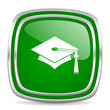 education glossy computer icon on white background