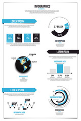 Wall Mural - infographics set. graphs and elements.flat style. vector