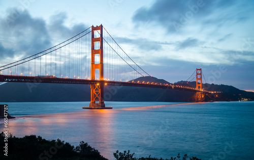 Obraz na płótnie canvas czteroczęściowy "tetraptyk" Słynny most golden gate w san francisco