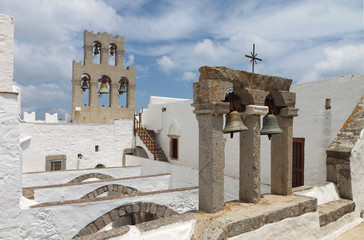 Wall Mural - Saint John monastery at Patmos island in Greece