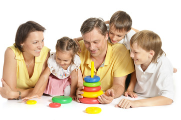  Family playing on floor