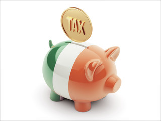 Wall Mural - Ireland Tax Concept Piggy Concept